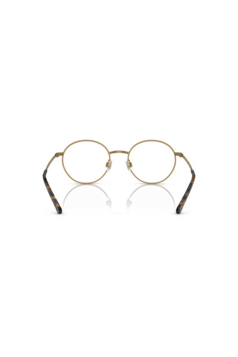 POLO Men's Round Eyeglasses - Semi-Glossy Brass - Image 3
